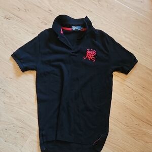Polo by Ralph Lauren Black Shirt with Red Detail